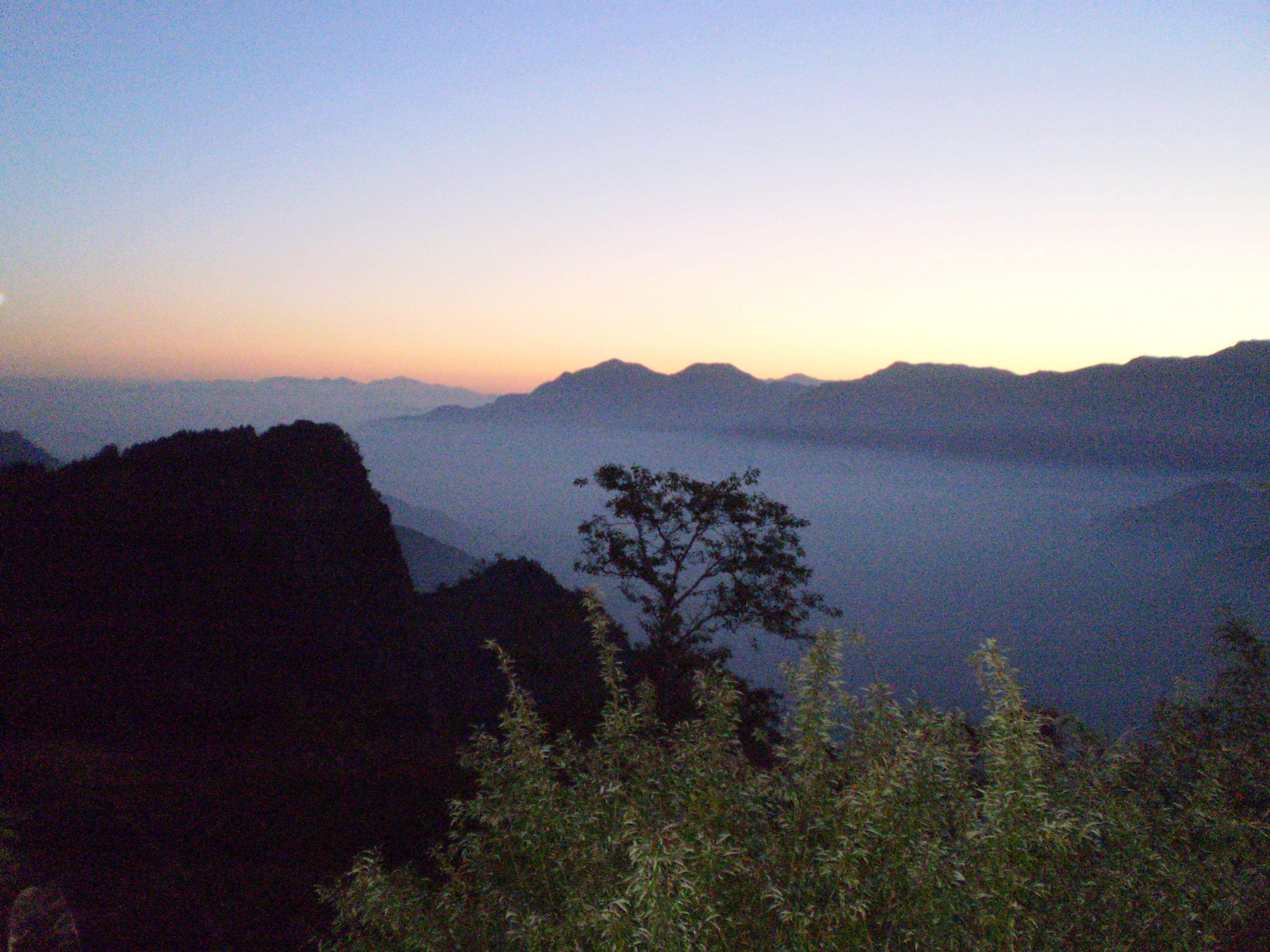 Magic sunrise in the mountains